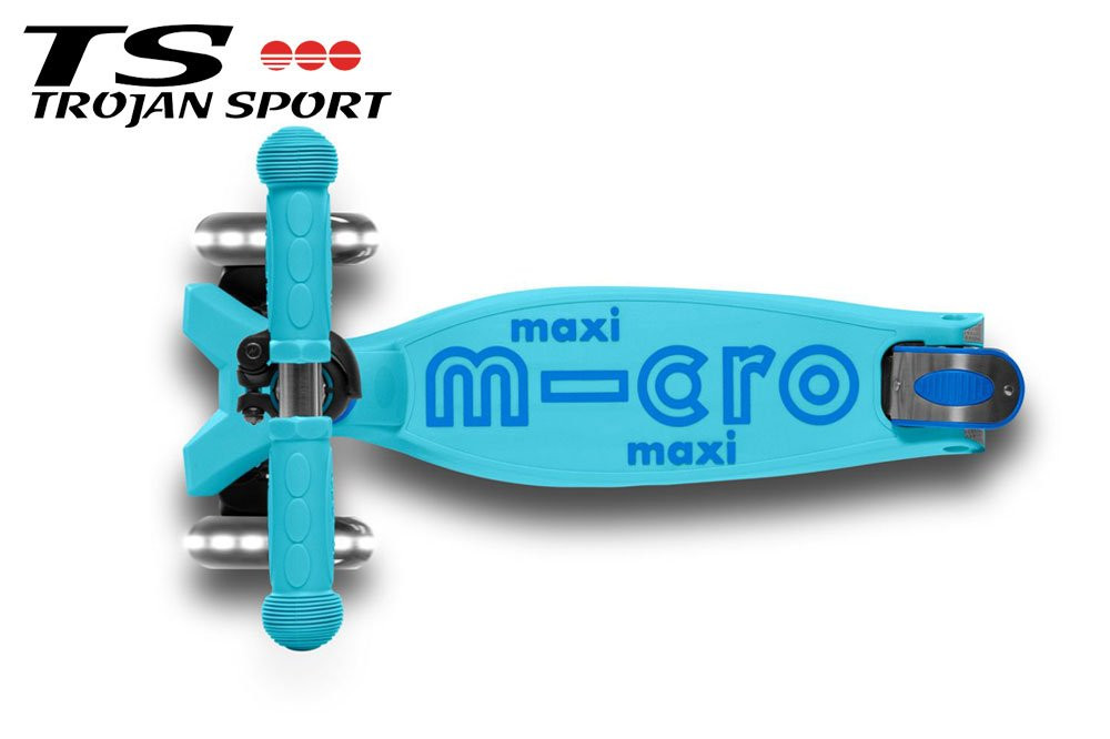 Hulajnoga Maxi Micro Deluxe Foldable Bright Blue LED 2026 składana