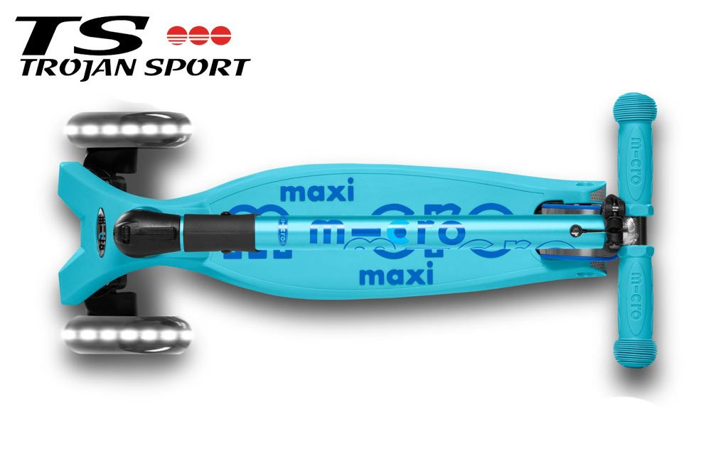Hulajnoga Maxi Micro Deluxe Foldable Bright Blue LED 2026 składana