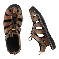 Buty sandały sportowe męskie Keen Clearwater CNX Leather Dark Earth Black 2026