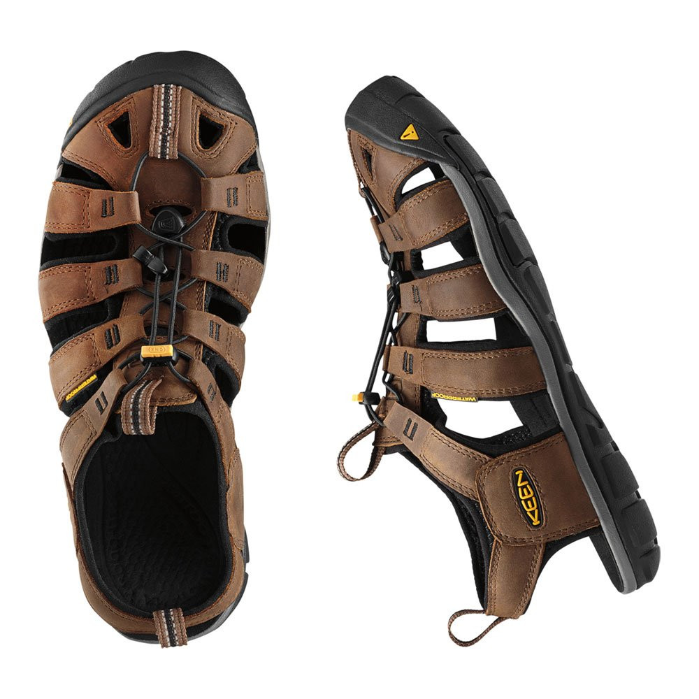Buty sandały sportowe męskie Keen Clearwater CNX Leather Dark Earth Black 2026
