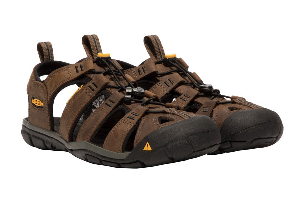 Buty sandały sportowe męskie Keen Clearwater CNX Leather Dark Earth Black 2026