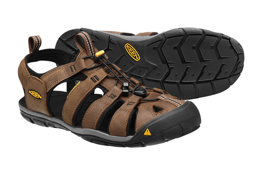Buty sandały sportowe męskie Keen Clearwater CNX Leather Dark Earth Black 2026