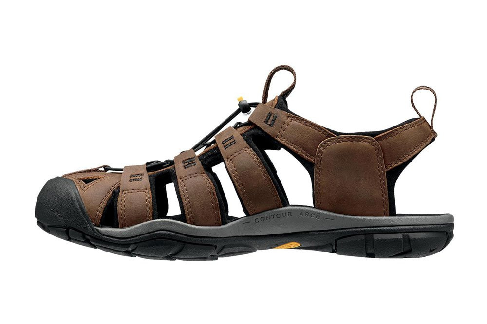 Buty sandały sportowe męskie Keen Clearwater CNX Leather Dark Earth Black 2026