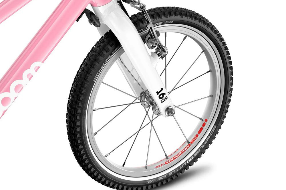 Rowerek dziecięcy Woom 3 GO Powder Pink 16" 2026 + podpórka + dzwonek