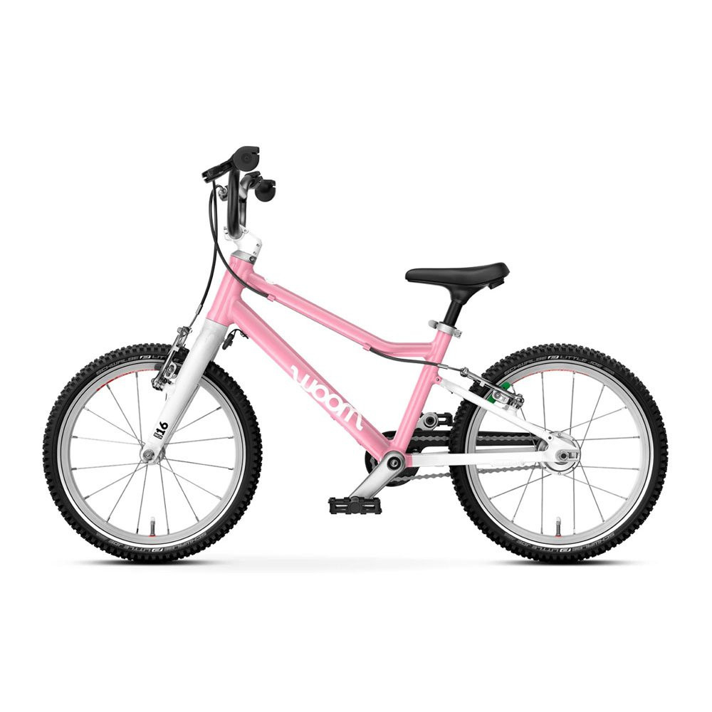 Rowerek dziecięcy Woom GO 3 Automagic Powder Pink 16" 2026 + podpórka + dzwonek