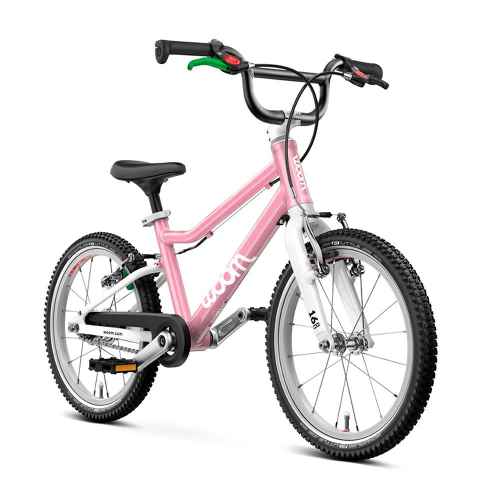 Rowerek dziecięcy Woom GO 3 Automagic Powder Pink 16" 2026 + podpórka + dzwonek