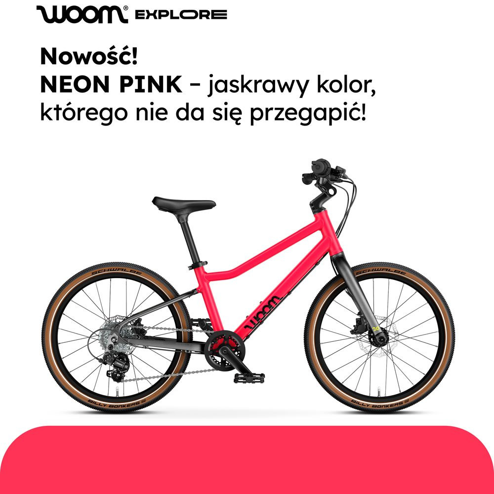 Rower dziecięcy Woom Explore 6 Neon Pink 26" 2026