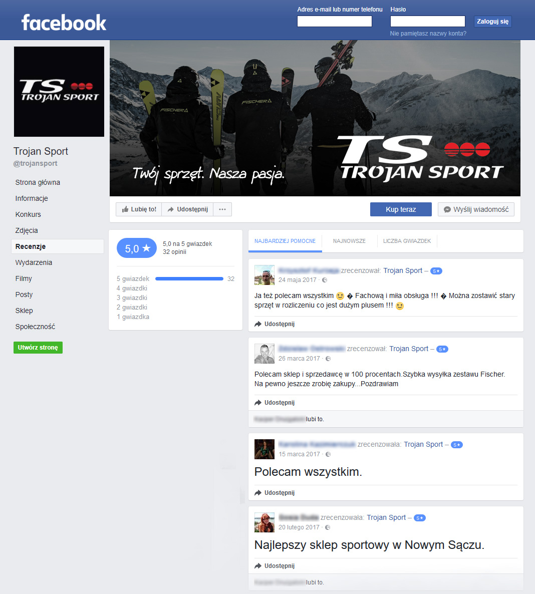 facebook opinie