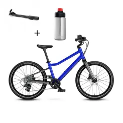 Rower dziecięcy Woom Explore 4 Magnetic Blue 20" + Podpórka WOOM Leggie + Butelka Woom GLUG z uchwytem