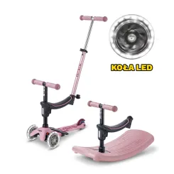 Bujak i Hulajnoga Micro Rock & Go LED Dusty Rose 2026