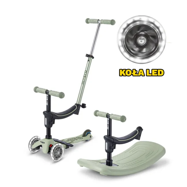 Bujak i Hulajnoga Micro Rock & Go LED Olive Sage 2026