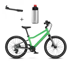 Rower dziecięcy Woom Explore 4 Jungle Green 20" + Podpórka WOOM Leggie + Butelka Woom GLUG z uchwytem