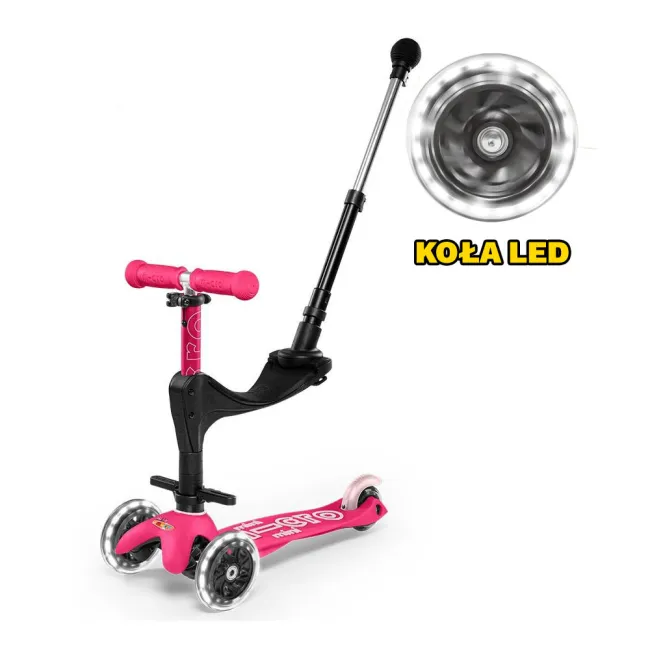 Hulajnoga Mini Micro 3in1 Deluxe Plus LED Pink 2024