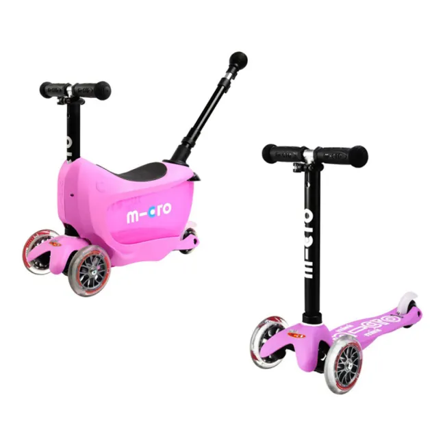 Jeździk i Hulajnoga Micro Mini2Go Deluxe Plus Pink