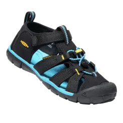 Buty sandały sportowe dziecięce Keen Seacamp II CNX Black Yellow 2023
