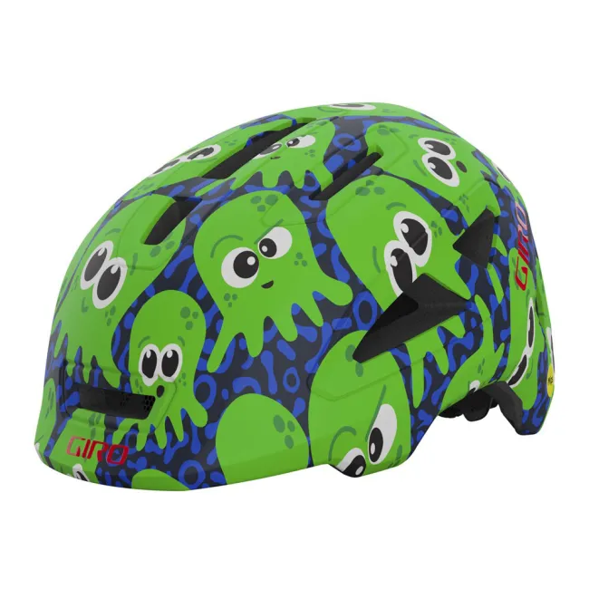Kask rowerowy dziecięce Giro Scamp II Matte Midnight Green Inked