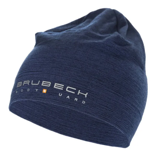 Czapka termoaktywna dwuwarstwowa Brubeck Active Wool Hat z wełną merino Navy