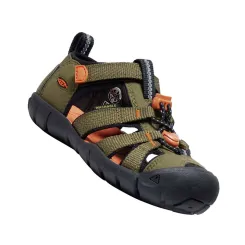 Buty sandały sportowe dziecięce Keen Seacamp II CNX Dark Olive Flame 2024