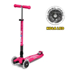 Hulajnoga Maxi Micro Deluxe Foldable Shocking Pink LED 2025 składana