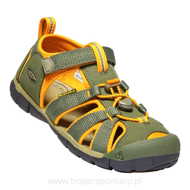 Buty sandały sportowe dziecięce Keen Seacamp II CNX Olive Orange